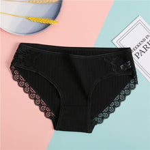 Load image into Gallery viewer, FINETOO Women's Underpants Soft Cotton Panties Girls Solid Color Briefs Striped Panty Sexy Lingerie Female Underwear M-XL Panty