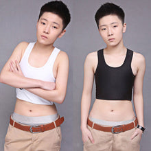 Load image into Gallery viewer, Wrapped chest lining is comfortable and soft Body shaping Breathable Buckle Short Chest Breast Binder Trans Casual Vest Tops
