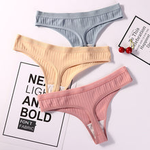 Load image into Gallery viewer, Sexy Lingerie Women's Cotton G-String Thong Panties String Underwear Women Briefs Pants Intimate Ladies Low-Rise 1 piece
