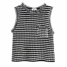 Load image into Gallery viewer, New 2020 women sweet o neck sleeveless knitted chic blouse shirt women frayed tassel pockets blusas brand femininas tops LS6486
