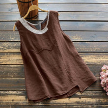 Load image into Gallery viewer, 2020 ZANZEA Fashion Tank Tops Women's Summer Blouse Casual Sleeveless Blusas Female Cotton O Neck Tops Chemise Plus Size Tunic
